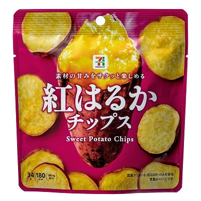Seven Premium Beni Haruka sweet potato chips package, 34g