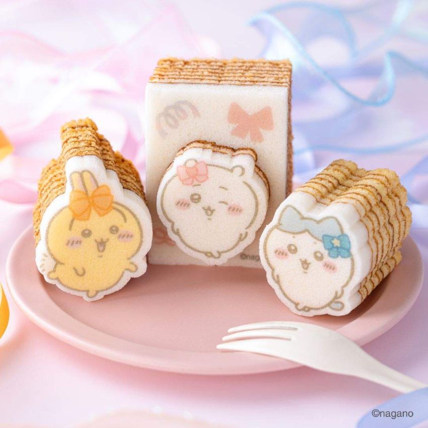 Chiikawa Katanuki Baum Ribbon 3-piece set - Chiikawa, Hachiware and Usagi cakes
