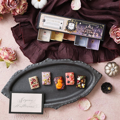CAFE OHZAN Halloween Chat Noir cube rusk gift box