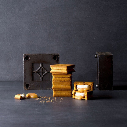 PRESS BUTTER SAND cookies with industrial baking molds