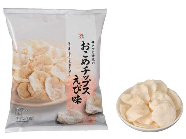 7-Eleven Premium Shrimp-Flavored Rice Crisps 29g - Crunchy Salted Snack - Japanese Gourmet Souvenir