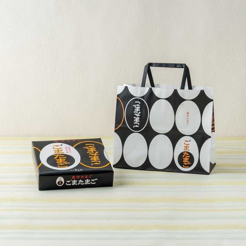 Goma Tamago gift box and shopping bag