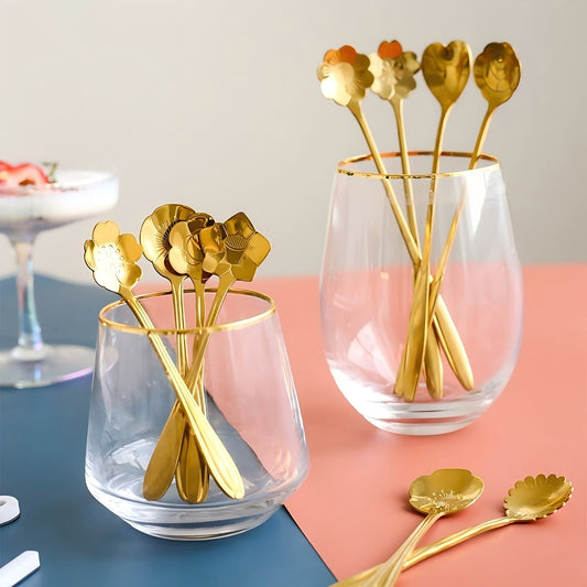[Reprint] Sakura Stainless Steel Coffee Dessert Spoon Creative Souvenir
