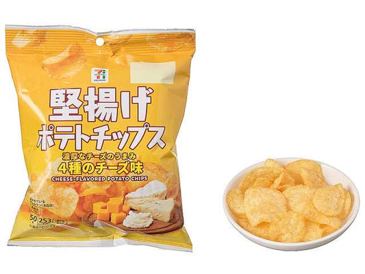 7-Eleven Premium Crispy Cheese Flavor Potato Chips 50g - Savory & Delicious - Japanese Gourmet Souvenir