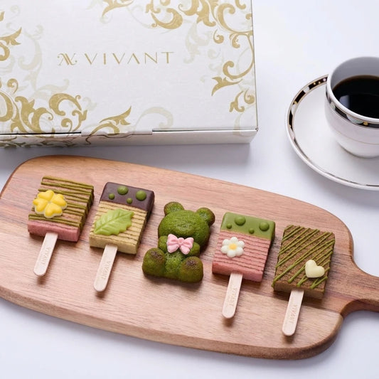 【VIVANT】Matcha Colorful VIVANT BAR - Ice Pop Baumkuchen - Premium Selection - Japanese Gourmet Souvenir