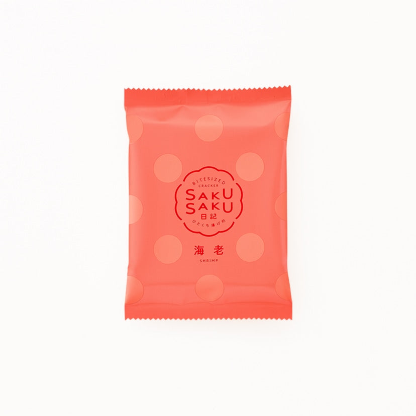 Sakusaku Nikki shrimp rice crackers product detail