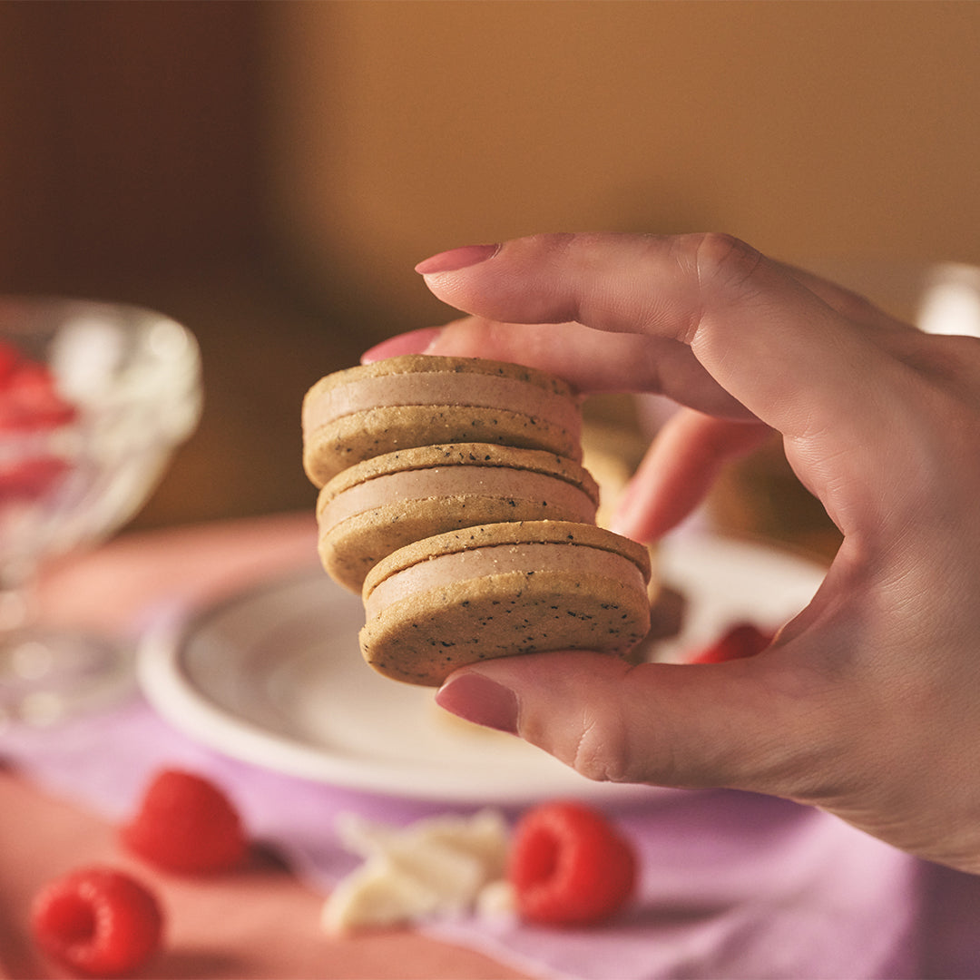 TeaDrop Earl Grey Raspberry Tea Chocolate Sandwiches - 4 Pieces