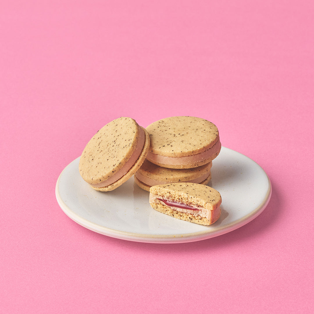 TeaDrop Earl Grey Raspberry Tea Chocolate Sandwiches - 4 Pieces