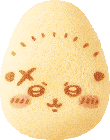 Chiikawa banana pudding cake with Rakko face design