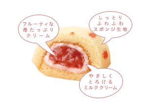 Ginza Ichigo Cake cross-section - fruity strawberry cream, moist sponge and melting milk cream