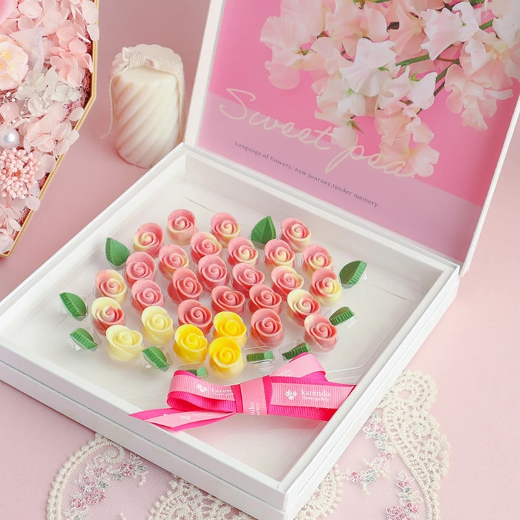Karendo X Message De Rose Bouquet Mignon Chocolate Gift Set (Big Package Sweet Pea) 1 Box