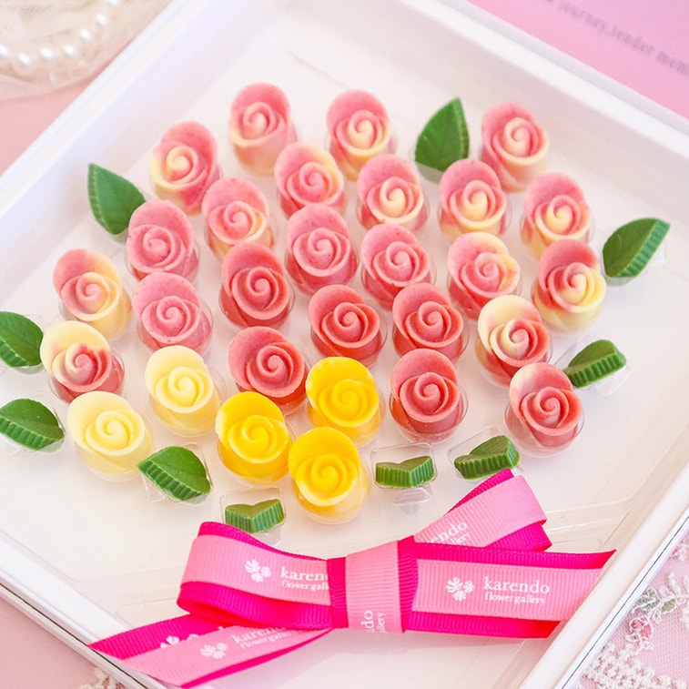 Karendo X Message De Rose Bouquet Mignon Chocolate Gift Set (Big Package Sweet Pea) 1 Box